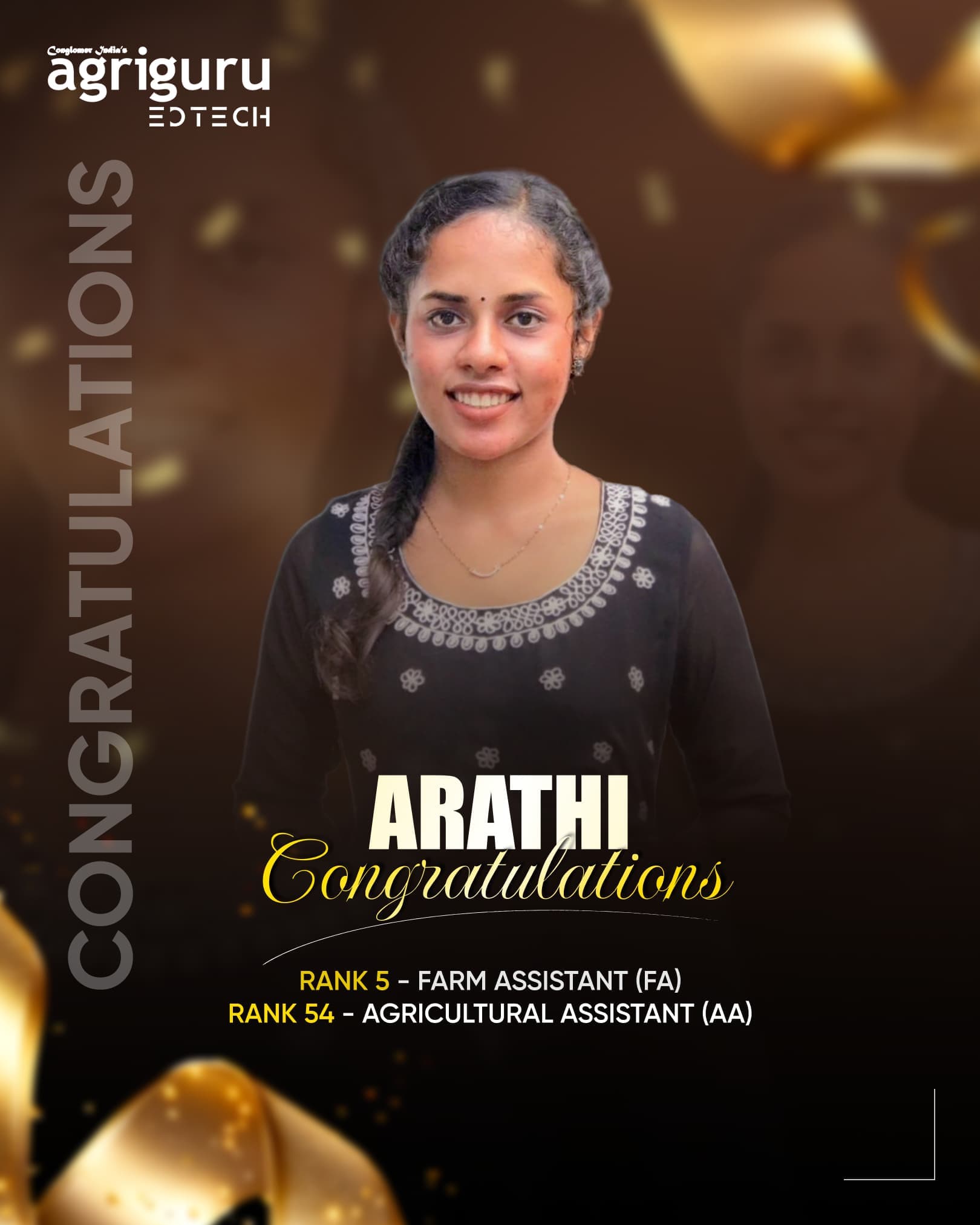 Arathi - Selected in Kerala PSC Farm Assistant 2024