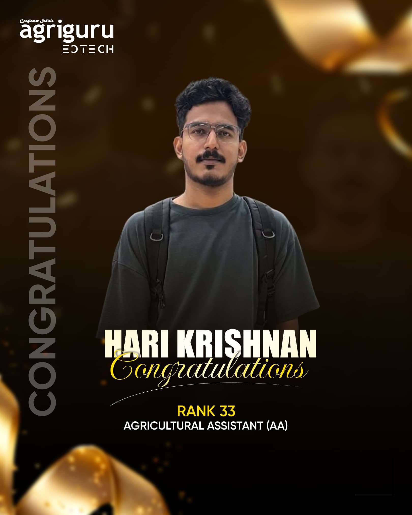 Hari Krishnan - Selected in Kerala PSC Agricultural Assistant 2024